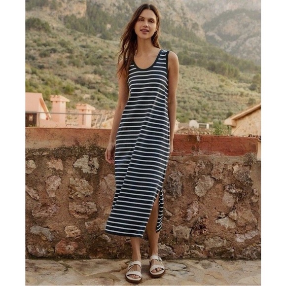 Pact | Dresses | Pact Soft Spun Organic Cotton Tank Dress Striped M ...